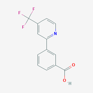 molecular formula C13H8F3NO2 B1398482 3-(4-Trifluoromethyl-pyridin-2-yl)-benzoic acid CAS No. 1299607-69-4