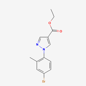 molecular formula C13H13BrN2O2 B13984879 Ethyl 1-(4-bromo-2-methylphenyl)-1H-pyrazole-4-carboxylate 