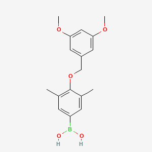 molecular formula C17H21BO5 B1398490 (4-((3,5-Dimethoxybenzyl)oxy)-3,5-dimethylphenyl)boronic acid CAS No. 1072951-94-0