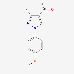 molecular formula C12H12N2O2 B13984910 1-(4-Methoxyphenyl)-3-methyl-1h-pyrazole-4-carbaldehyde 