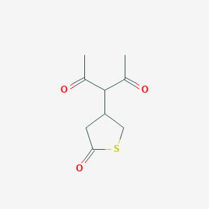 molecular formula C9H12O3S B13984943 3-(5-Oxotetrahydrothiophen-3-yl)pentane-2,4-dione CAS No. 90535-00-5