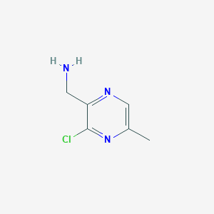 molecular formula C6H8ClN3 B13984970 (3-Chloro-5-methylpyrazin-2-yl)methanamine 