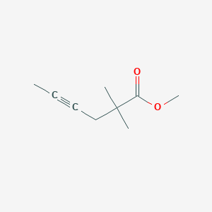 molecular formula C9H14O2 B13984979 Methyl 2,2-dimethylhex-4-ynoate 