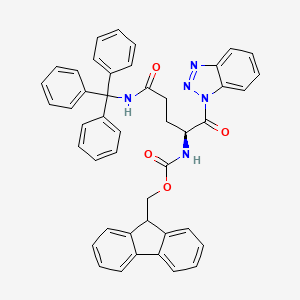 molecular formula C45H37N5O4 B1398498 Fmoc-Gln(trt)-Bt CAS No. 1155875-65-2