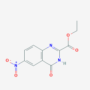 molecular formula C11H9N3O5 B13984995 Ethyl 6-nitro-4-oxo-3,4-dihydroquinazoline-2-carboxylate 