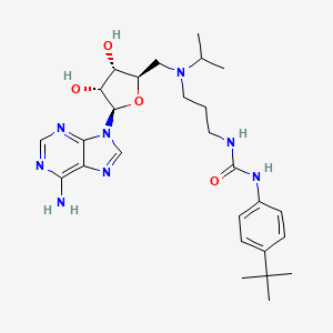 molecular formula C27H40N8O4 B1398500 5'-[(3-{[(4-Tert-Butylphenyl)carbamoyl]amino}propyl)(Propan-2-Yl)amino]-5'-Deoxyadenosine CAS No. 1381761-52-9
