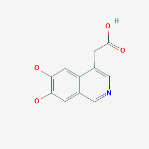 molecular formula C13H13NO4 B13985003 6,7-Dimethoxy-4-isoquinolineacetic acid CAS No. 116578-59-7