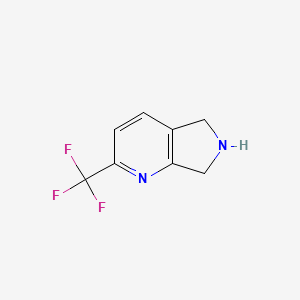 molecular formula C8H7F3N2 B1398503 2-(trifluoromethyl)-6,7-dihydro-5H-pyrrolo[3,4-b]pyridine CAS No. 905273-59-8