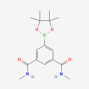 molecular formula C16H23BN2O4 B13985043 N1,N3-dimethyl-5-(4,4,5,5-tetramethyl-1,3,2-dioxaborolan-2-yl)benzene-1,3-dicarboxamide 