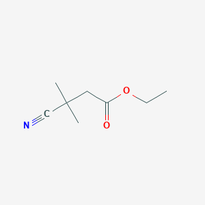 molecular formula C8H13NO2 B13985062 Ethyl 3-cyano-3-methylbutanoate 