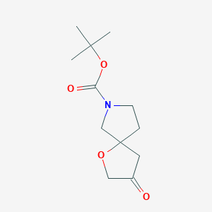 molecular formula C12H19NO4 B1398508 Tert-butyl 3-oxo-1-oxa-7-azaspiro[4.4]nonane-7-carboxylate CAS No. 1160246-85-4