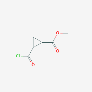 molecular formula C6H7ClO3 B13985089 Cyclopropanecarboxylic acid, 2-(chlorocarbonyl)-, methyl ester, (1R,2R)-rel- 
