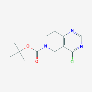 molecular formula C12H16ClN3O2 B1398509 tert-butyl 4-chloro-7,8-dihydropyrido[4,3-d]pyrimidine-6(5H)-carboxylate CAS No. 1056934-87-2