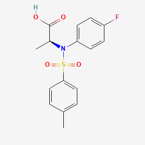 molecular formula C16H16FNO4S B1398510 N-(4-Fluorophenyl)-N-[(4-methylphenyl)-sulfonyl]alanine CAS No. 1562441-57-9