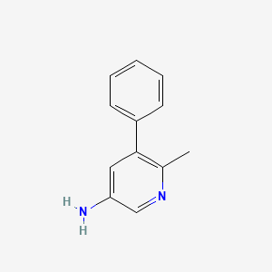 molecular formula C12H12N2 B13985121 6-Methyl-5-phenyl-3-pyridinamine 