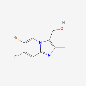 molecular formula C9H8BrFN2O B13985160 (6-Bromo-7-fluoro-2-methylimidazo[1,2-a]pyridin-3-yl)methanol 
