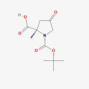 molecular formula C11H17NO5 B1398517 1-Boc-2-methyl-4-oxo-D-proline CAS No. 144527-34-4