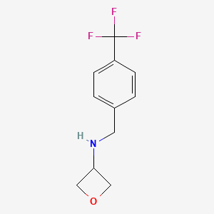 molecular formula C11H12F3NO B1398518 N-[4-(Trifluoromethyl)benzyl]oxetan-3-amine CAS No. 1344265-97-9