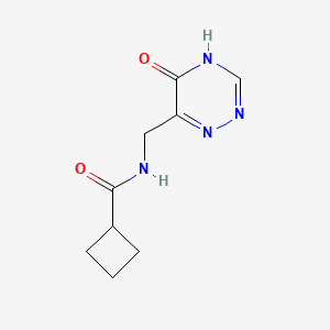 molecular formula C9H12N4O2 B13985227 Cyclobutanecarboxylic acid (5-oxo-4,5-dihydro-[1,2,4]triazin-6-ylmethyl)-amide 