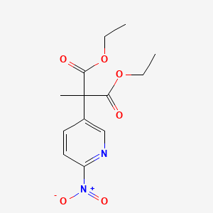 molecular formula C13H16N2O6 B13985238 Diethyl methyl(6-nitropyridin-3-yl)propanedioate CAS No. 61659-00-5