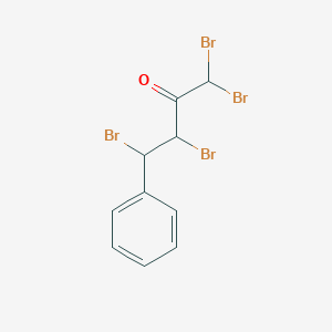 molecular formula C10H8Br4O B13985249 1,1,3,4-Tetrabromo-4-phenylbutan-2-one CAS No. 6304-55-8