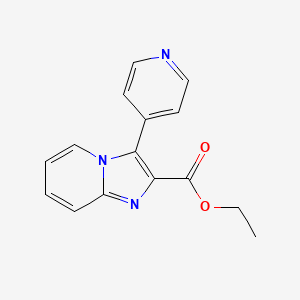 molecular formula C15H13N3O2 B13985252 Ethyl 3-pyridin-4-ylimidazo[1,2-a]pyridine-2-carboxylate 
