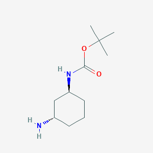 molecular formula C11H22N2O2 B1398527 tert-butyl N-[(1S,3S)-3-aminocyclohexyl]carbamate CAS No. 1788036-28-1