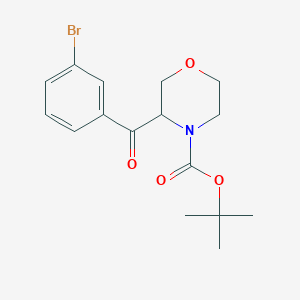 molecular formula C16H20BrNO4 B13985295 tert-Butyl 3-(3-bromobenzoyl)morpholine-4-carboxylate 