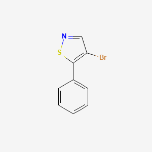 molecular formula C9H6BrNS B13985336 4-Bromo-5-phenylisothiazole 