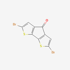 molecular formula C9H2Br2OS2 B1398534 2,6-二溴-4H-环戊并[1,2-b:5,4-b']二噻吩-4-酮 CAS No. 636588-79-9