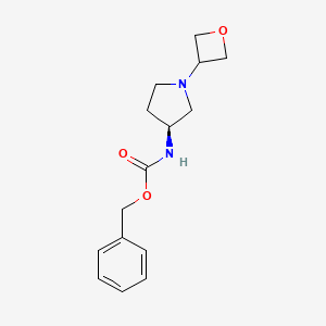 molecular formula C15H20N2O3 B1398535 (S)-Benzyl 1-(oxetan-3-yl)pyrrolidin-3-ylcarbamate CAS No. 1349807-52-8