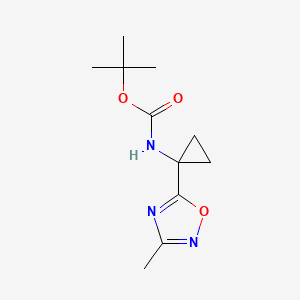Tert-butyl (1-(3-methyl-1,2,4-oxadiazol-5-yl)cyclopropyl)carbamate