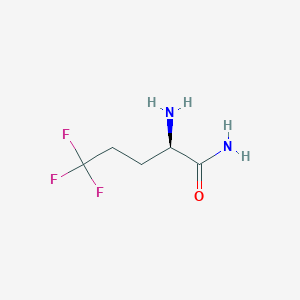 molecular formula C5H9F3N2O B1398539 (R)-2-氨基-5,5,5-三氟戊酰胺 CAS No. 1146852-37-0