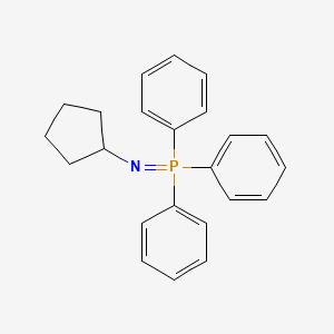 molecular formula C23H24NP B13985410 (Cyclopentylimino)(triphenyl)-lambda~5~-phosphane CAS No. 85903-63-5