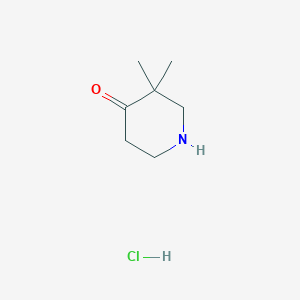 molecular formula C7H14ClNO B1398545 3,3-Dimethylpiperidin-4-one hydrochloride CAS No. 648921-37-3