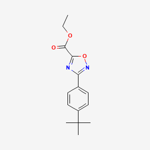 molecular formula C15H18N2O3 B1398547 Ethyl 3-(4-tert-butylphenyl)-[1,2,4]oxadiazole-5-carboxylate CAS No. 1042693-50-4