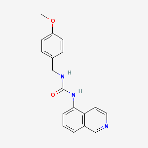 molecular formula C18H17N3O2 B13985480 1-Isoquinolin-5-yl-3-[(4-methoxyphenyl)methyl]urea CAS No. 581810-07-3