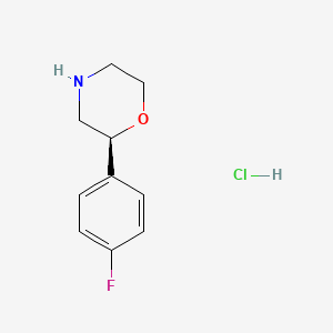 molecular formula C10H13ClFNO B1398552 (S)-2-(4-氟苯基)吗啉盐酸盐 CAS No. 503860-58-0