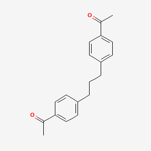 molecular formula C19H20O2 B13985521 1-[4-[3-(4-Acetylphenyl)propyl]phenyl]ethanone CAS No. 6337-58-2
