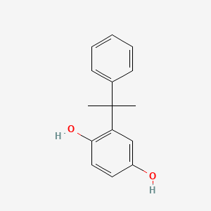 molecular formula C15H16O2 B13985523 2-(2-Phenylpropan-2-yl)benzene-1,4-diol CAS No. 85797-61-1