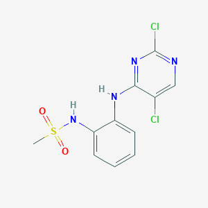 molecular formula C11H10Cl2N4O2S B13985530 N-(2-(2,5-dichloropyrimidin-4-ylamino)phenyl)methanesulfonamide 