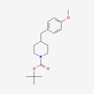 molecular formula C18H27NO3 B13985544 tert-Butyl 4-(4-methoxybenzyl)piperidine-1-carboxylate 