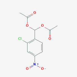 molecular formula C11H10ClNO6 B13985553 (2-Chloro-4-nitrophenyl)methanediyl diacetate CAS No. 77455-54-0