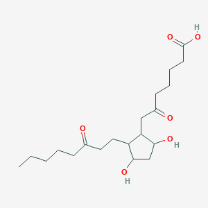 molecular formula C20H34O6 B13985590 7-[3,5-Dihydroxy-2-(3-oxooctyl)cyclopentyl]-6-oxoheptanoic acid 