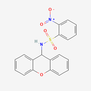 molecular formula C19H14N2O5S B13985616 2-nitro-N-(9H-xanthen-9-yl)benzenesulfonamide CAS No. 7473-50-9