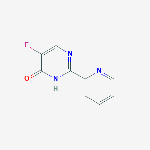 molecular formula C9H6FN3O B1398565 5-Fluoro-2-(pyridin-2-yl)pyrimidin-4-ol CAS No. 1240596-22-8
