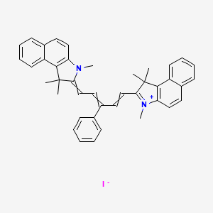 molecular formula C41H39IN2 B1398567 1,1,3-Trimethyl-2-[3-phenyl-5-(1,1,3-trimethyl-1,3-dihydro-2H-benzo[e]indol-2-ylidene)penta-1,3-dien-1-yl]-1H-benzo[e]indol-3-ium iodide CAS No. 66753-40-0