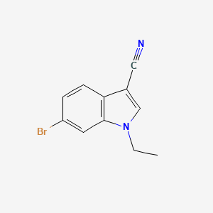 molecular formula C11H9BrN2 B1398568 6-Bromo-1-ethyl-1H-indole-3-carbonitrile CAS No. 876734-31-5