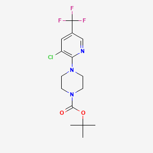 molecular formula C15H19ClF3N3O2 B1398572 1-叔丁氧羰基-4-(3-氯-5-(三氟甲基)吡啶-2-基)哌嗪 CAS No. 1053658-78-8