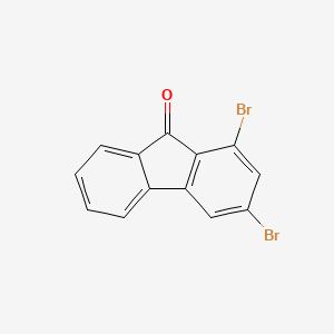 molecular formula C13H6Br2O B13985726 1,3-Dibromo-9h-fluoren-9-one CAS No. 21878-91-1